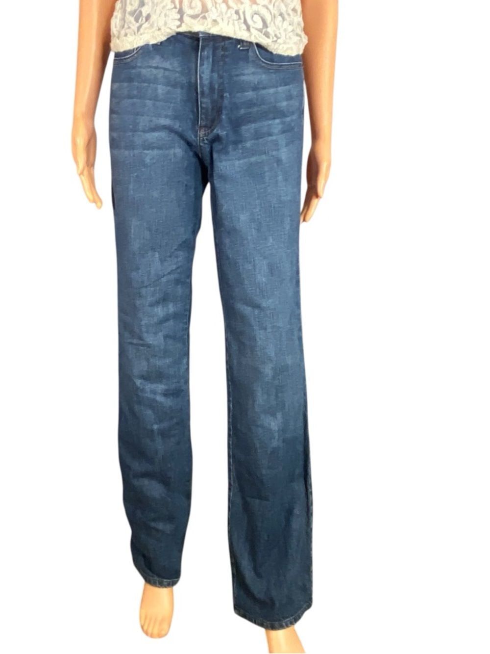 New York & Co West Side Bootcut Jeans Medium Blue Denim SZ 4 Tall High Rise